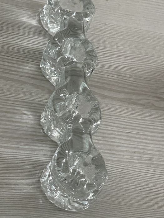 Elegancki szklany świecznik na 4 świece