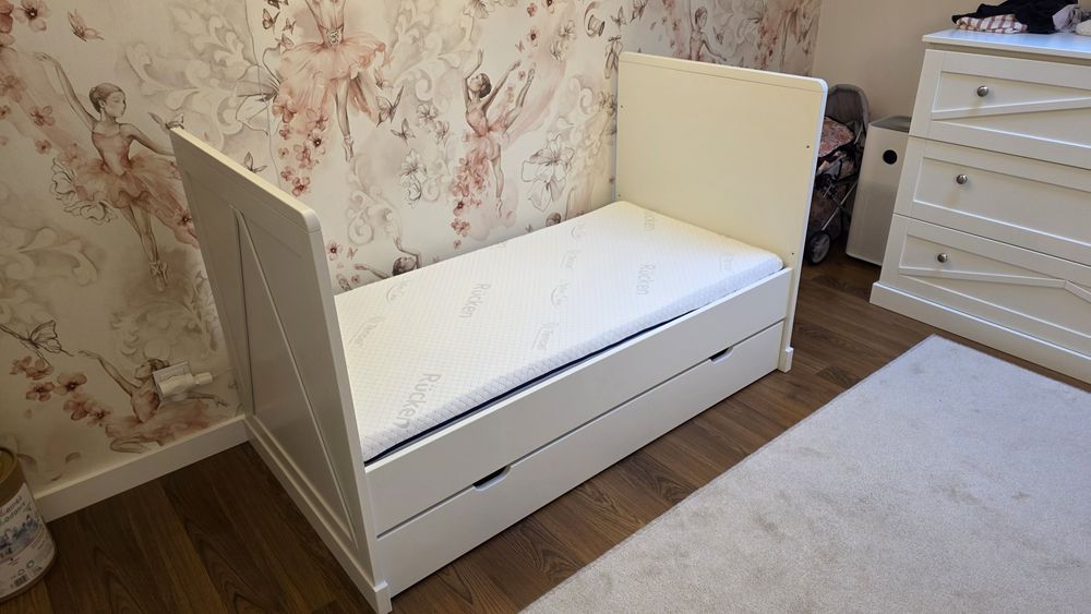 Łóżeczko tapczanik 140x70 Pinio Marie + dosatkowa szuflada