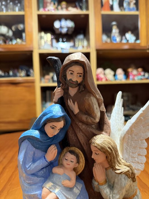 Sagrada família pintada à mão