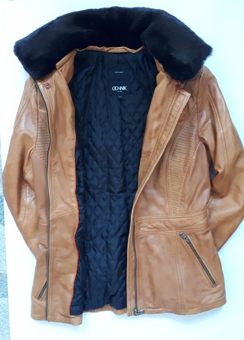 Kurtka skórzana damska, marki Ochnik, używana, XS