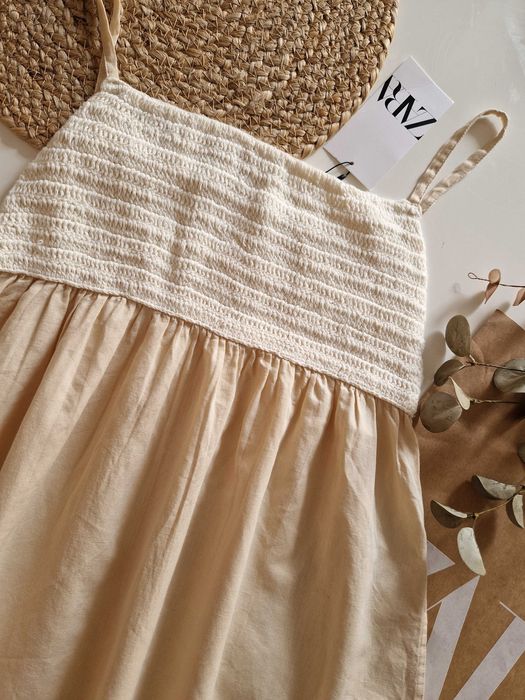 Платье zara сарафан s-M лен