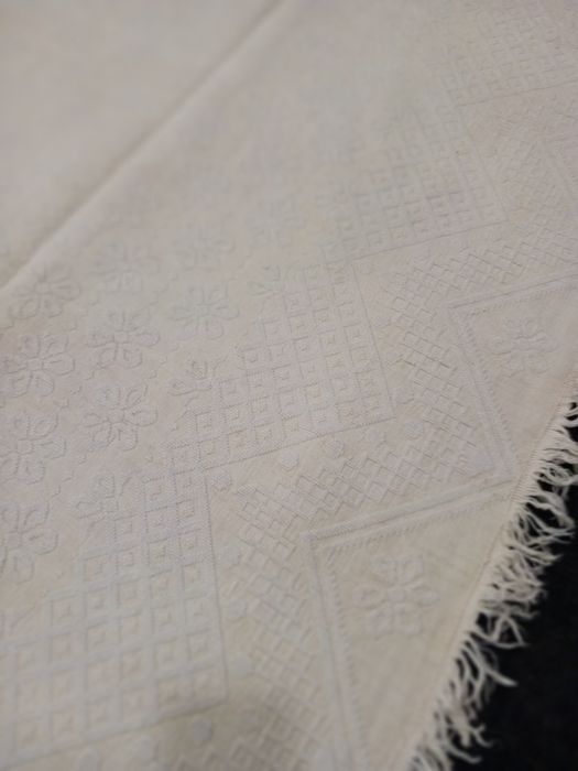 Colcha de linho fino cor cru