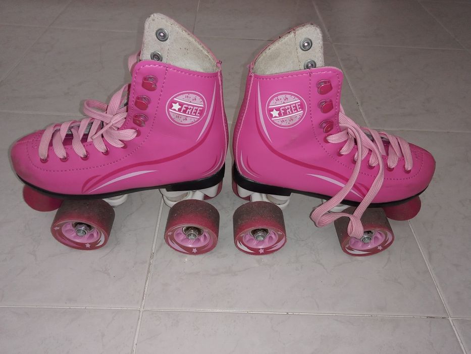 Patins Rosa 4 Rodas usados