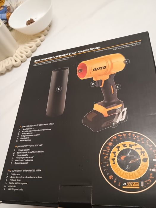 Dmuchawa akumulatorowa Niteo, 20 V Max