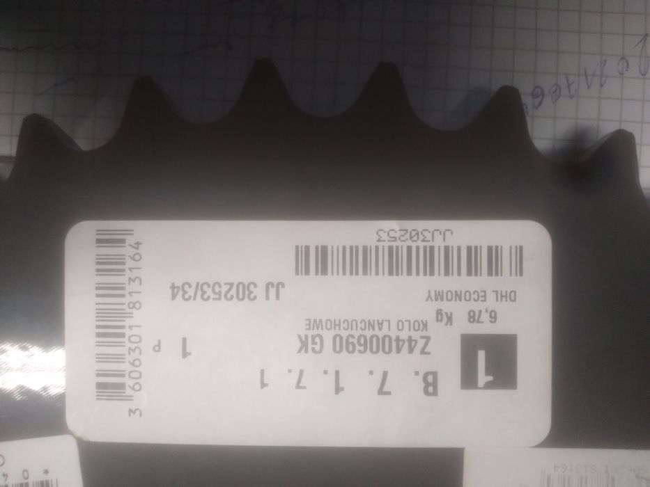 Koło łańcuchowe rotora z=38 orginał