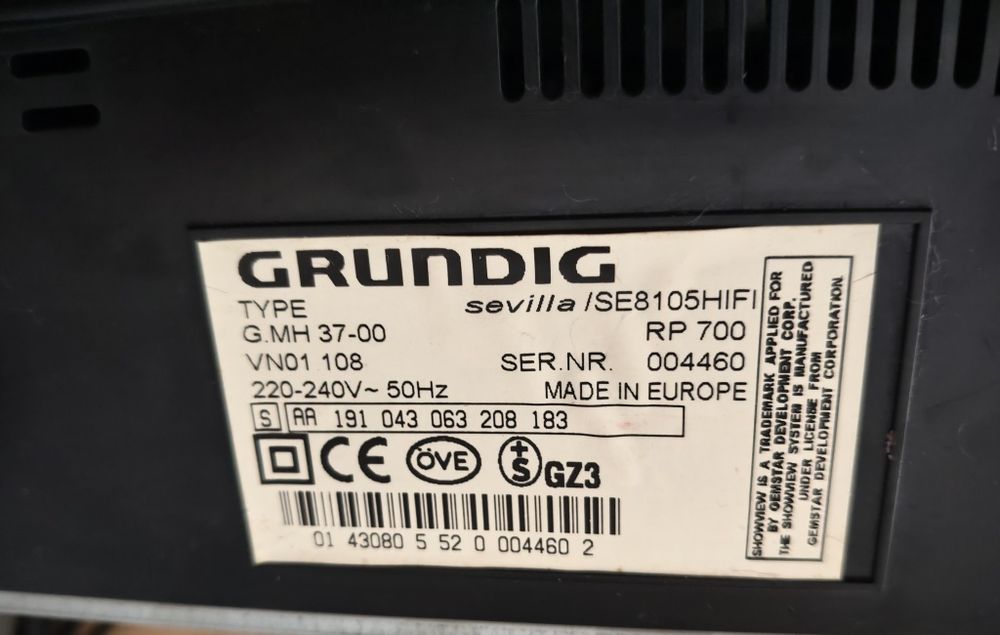Vídeo VHS Grundig