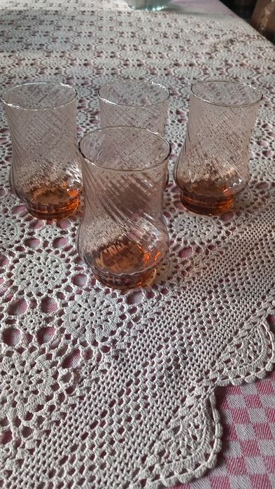 Szklanki Ząbkowice 4 sztuki PRL