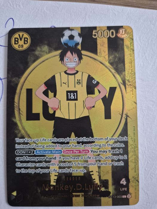 One piece luffy bvb karta