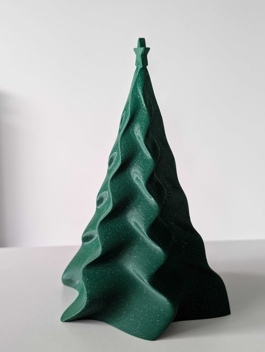 Árvore de Natal Moderna em Espiral com Brilho