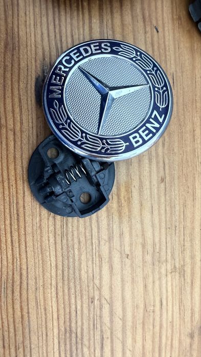 Tampas Centro de Jantes MERCES-BENZ 75mm + Simbolo Capot AZUIS ORIGINAIS