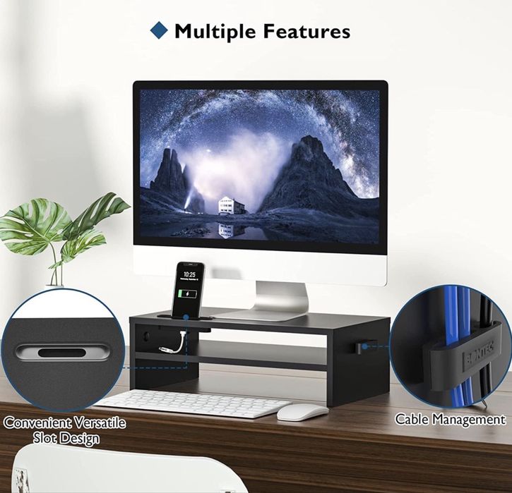 Suporte Monitor Preto