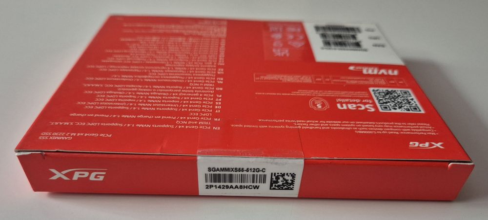 Adata XPG GAMMIX S55 512GB SSD M.2 2230 NVMe – NOWY