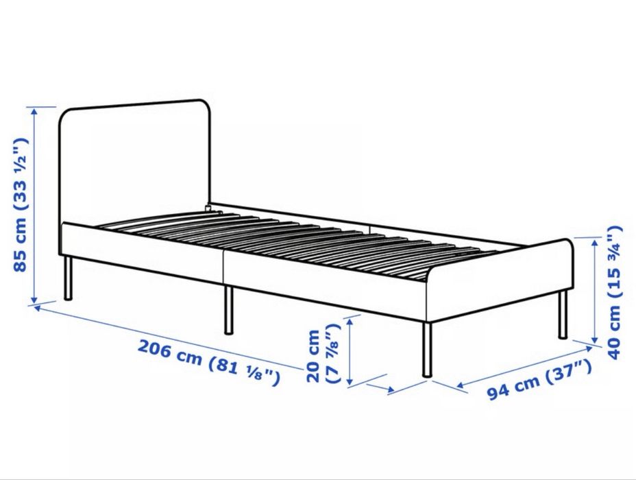 Cama SLATTUM  Solteiro Ikea