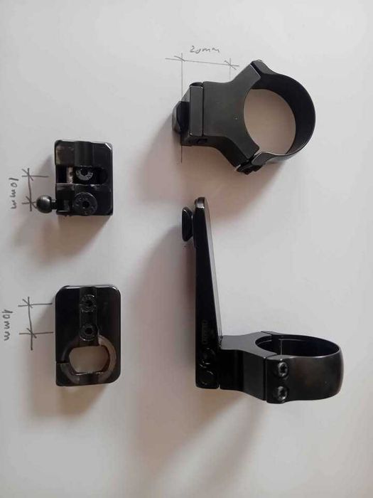 Bases saque rápido e anéis Rusan 30mm