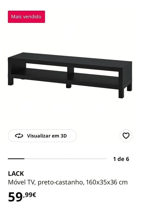 Aparador preto em bom estado