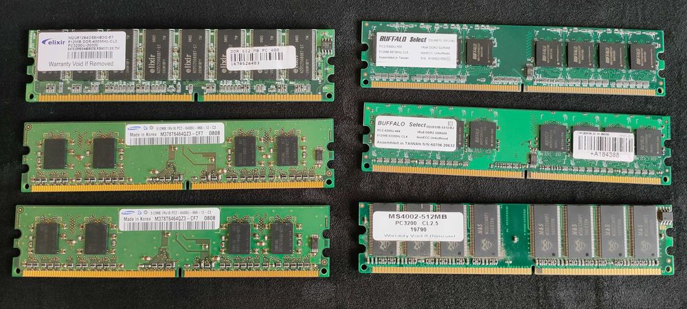 Conjunto memórias PC + Disco rígido64286456000513122