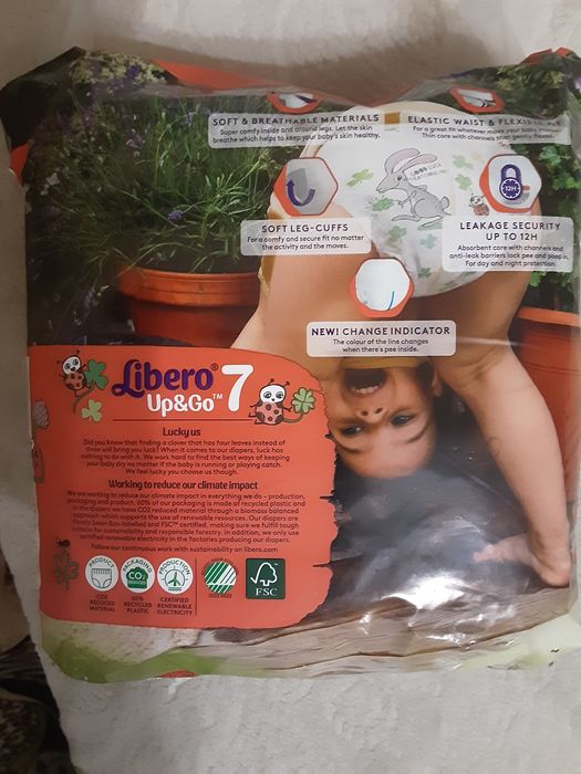 підгузки-трусики Libero 7.  пачка 16 шт