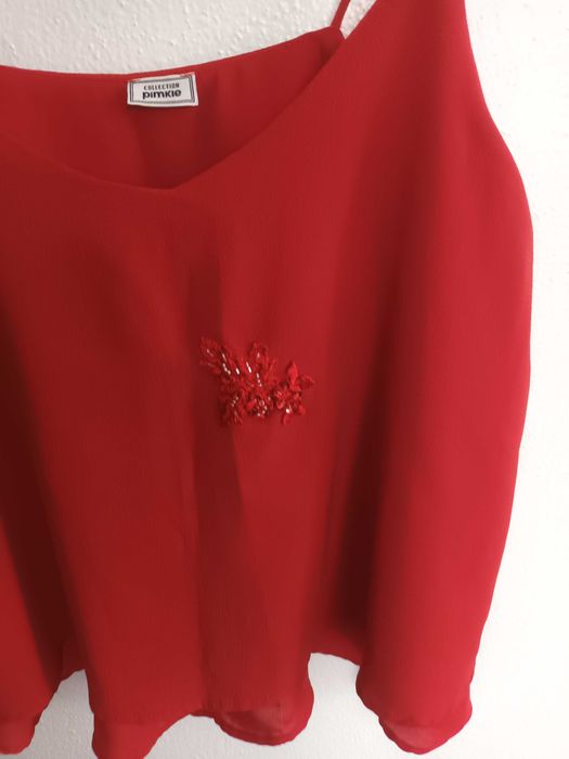 Blusa de alças vermelha