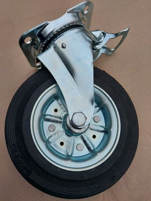 Колесо поворотное 200 для контейнера мусорного бака, тележки стелажа