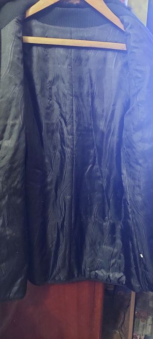 Розкішна норкова куртка. Натуральне хутро. XXXL. Чорна, поперечка.