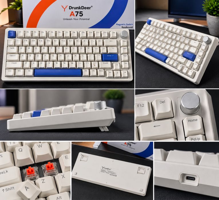 DrunkDeer A75 — механічна ігрова клавіатура Magnetic Switch, RGB, Rapid Trigger