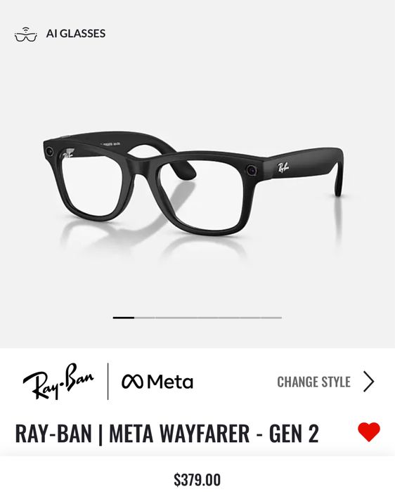 Окуляри Ray-Ban Meta Wayfarer (Gen 2) RW4012