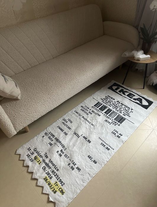 Ковер килим ікеа ікея virgil ABLOH X IKEA MARKERAD "RECEIPT"