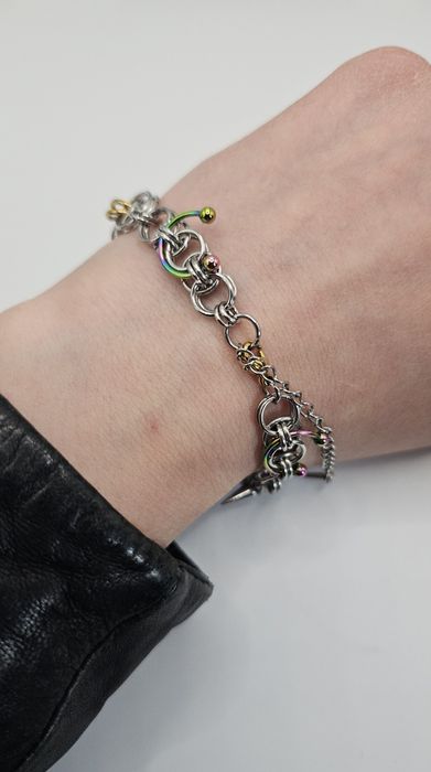 Bransoletka alternative kolce piercing stal nierdzewna