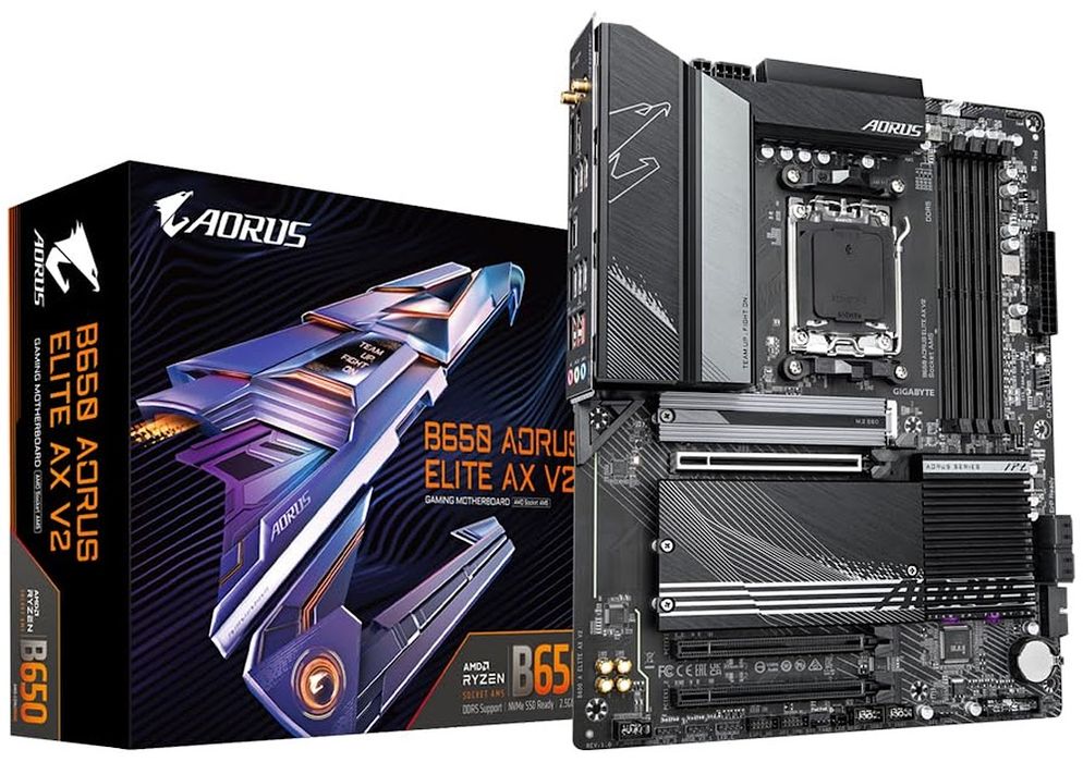 Płyta główna GIGABYTE B650 AORUS ELITE AX V2 (AMD AM5, ATX, DDR5, WiFi, Bluetooth)