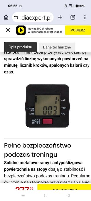 Stepper z ruchomymi ramionami