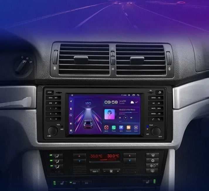 BMW E39 X5 E53 1996–2003 – Radio Android 15 7” CarPlay Android Auto 2GB/32GB GPS Nawigacja Stacja Multimedialna WiFi Bluetooth DSP PL