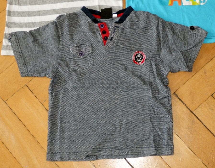 Koszulki na krótki rękaw bluzki T-shirt na lato rozm. 122 cm