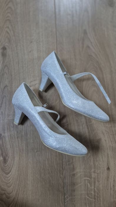 Buty taneczne ślubne srebrne rozmiar 38