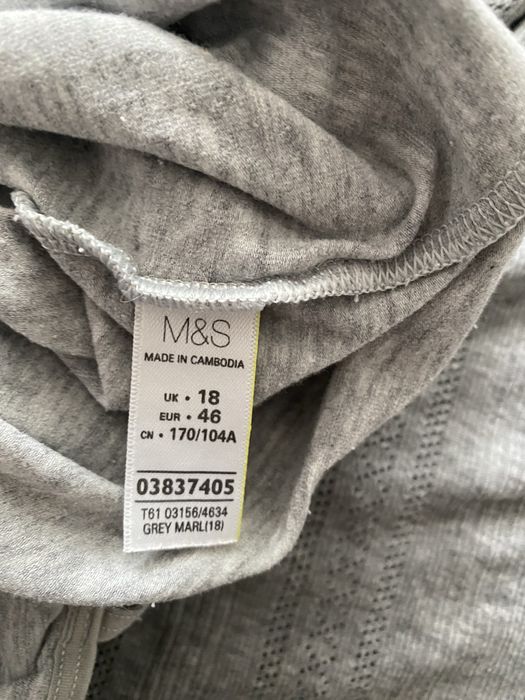 Zestaw 4 podkoszulki szare bawełna xxl-xxxl