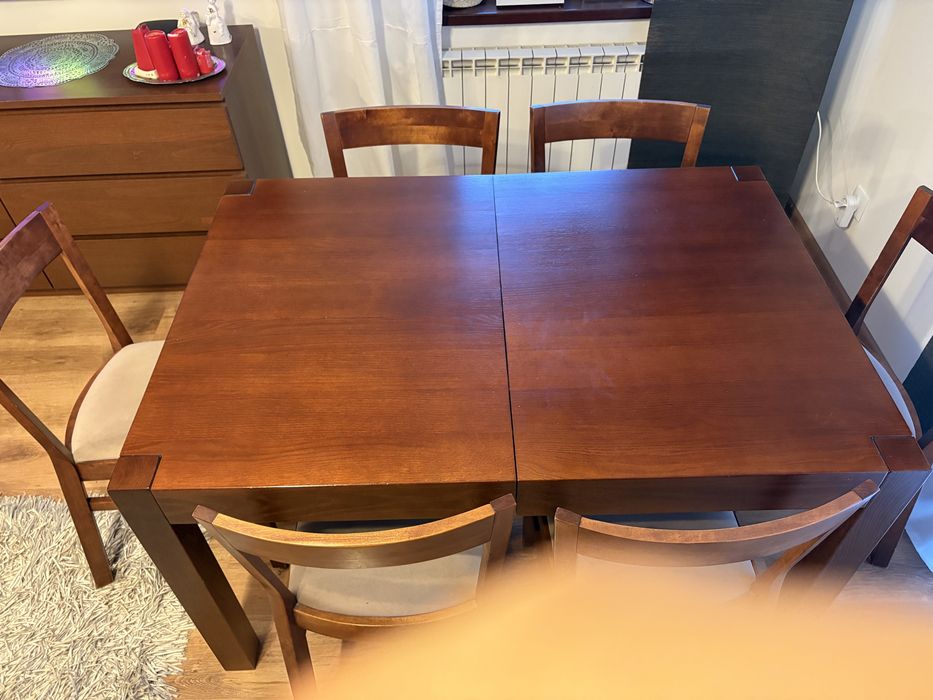 Stół dębowy + 6 krzesel gratis