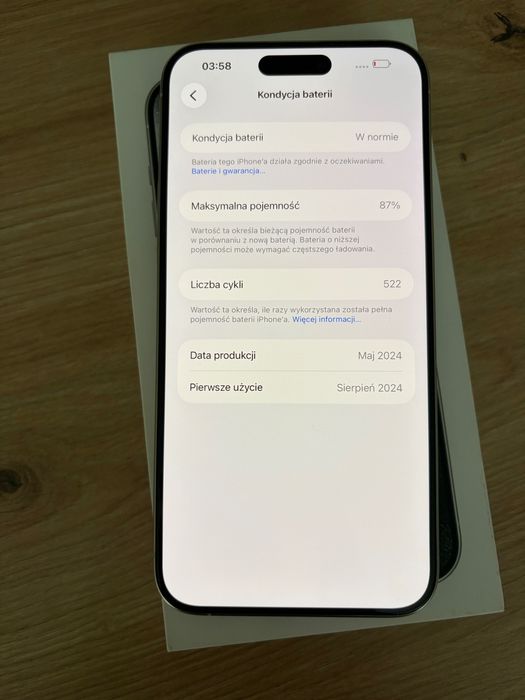 iPhone 15 Pro Max 256GB Super Stan Komplet
