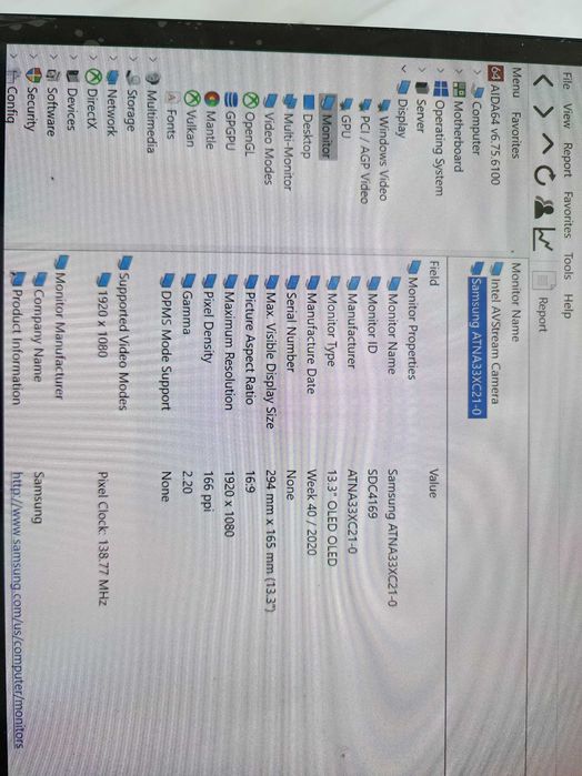 МОДУЛЬ  Vivobook Slate FHD 1920x1080 30pin ATNA33XC21 OLED 100% DCI-P3