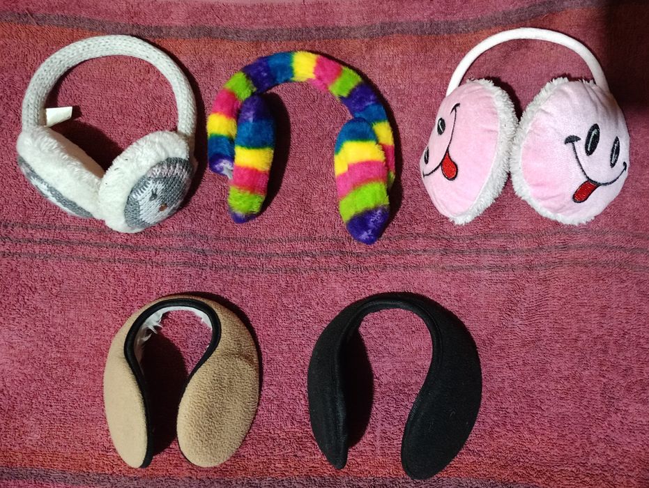 Меховые,флисовые наушники