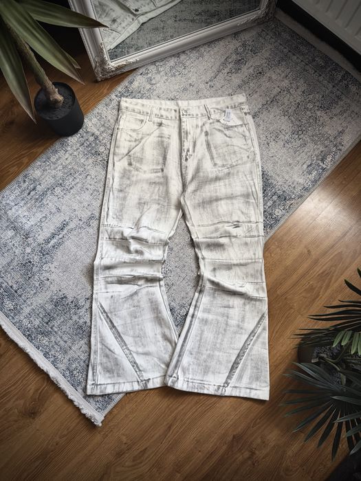 Flared Archive Jeans Кльош Джинси Фларед Буткат Білі Дистрес Distressed Opium Erd Jaded London Y2k Клеш Bootcut Balenci Opium Loose