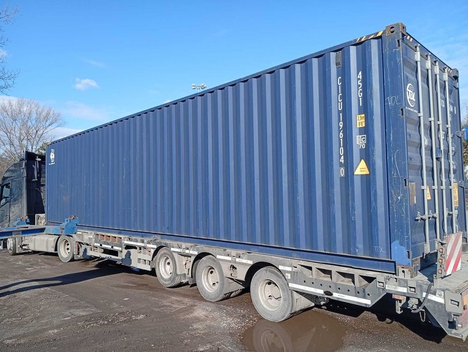 Kontener morski, magazynowy 40 ft HC używany + transport