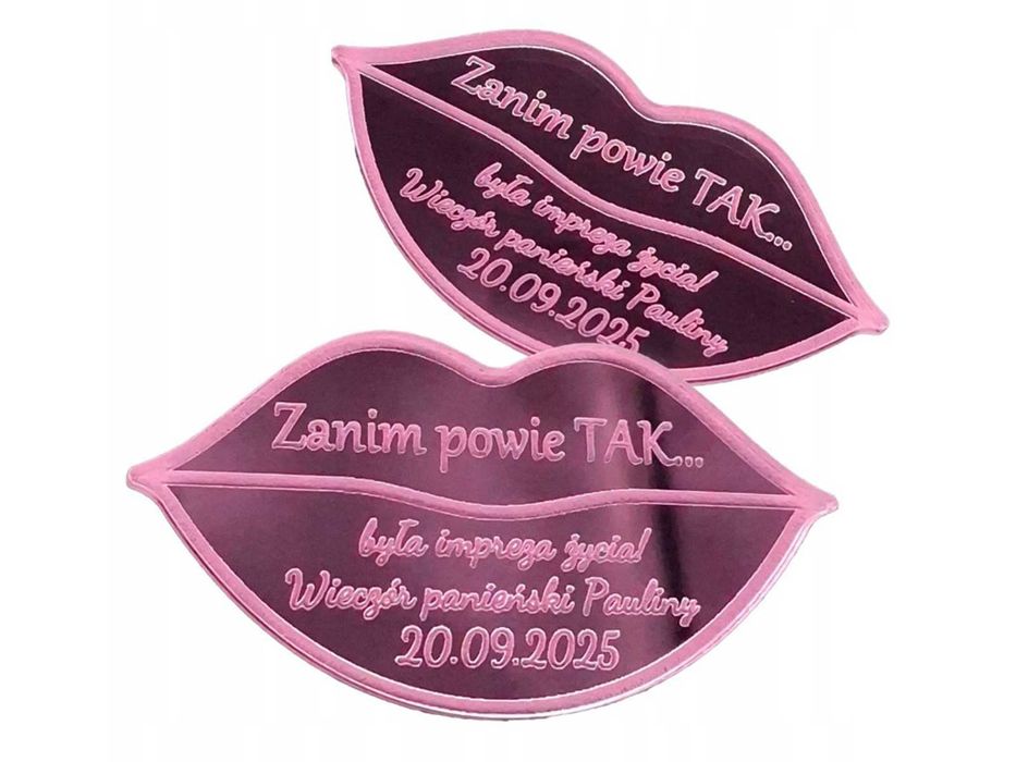 Personalizowany Magnes Wieczór Panieński W Kształcie Ust Podziękowania