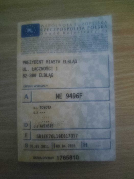 Toyota Avensis 1.6 benzyna