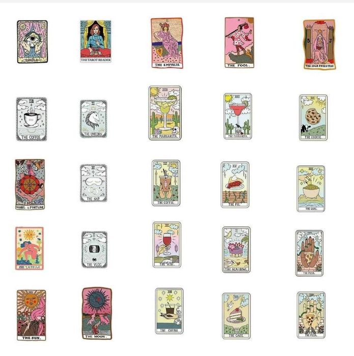 Наклейки стикеры "Таро: современная версия" (50 шт.)