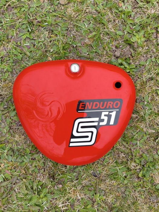 Pokrywy + bak paliwa Simson S51 enduro czerwone