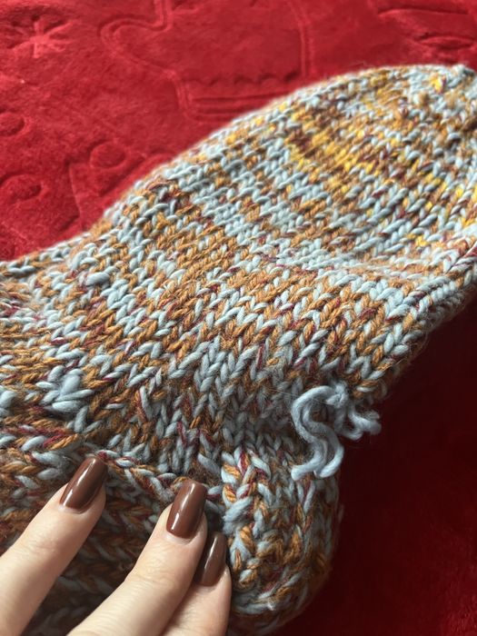 Recznie robione na drutach skarpety wełniane unisex skarpety z wełny