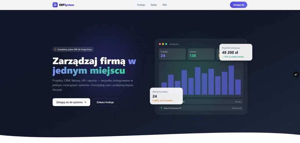 Wykonam nowoczesne strony i aplikacje webowe