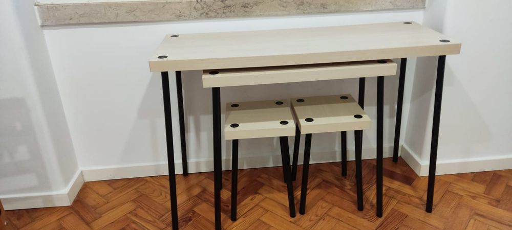Conjunto de mesa de cozinha FRIDNÄScom 2 bancos Ikea