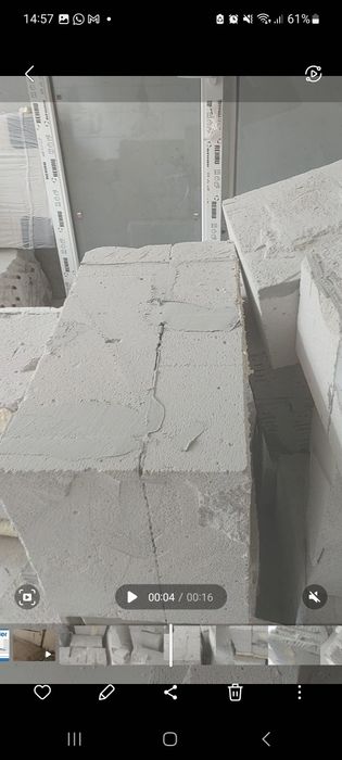 Продам газоблок б/у . Размер 600×400×200.
