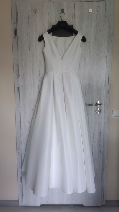 Suknia ślubna śmietanka 34/36 + pokrowiec