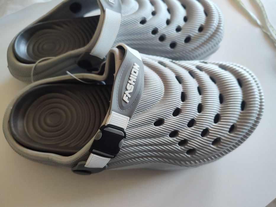 Męskie Chodaki Sportowe "Fashion" – Szare (Rozmiar 44/45)